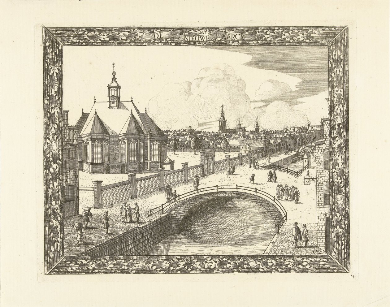 View of the New Church in The Hague by Cornelis Elandts