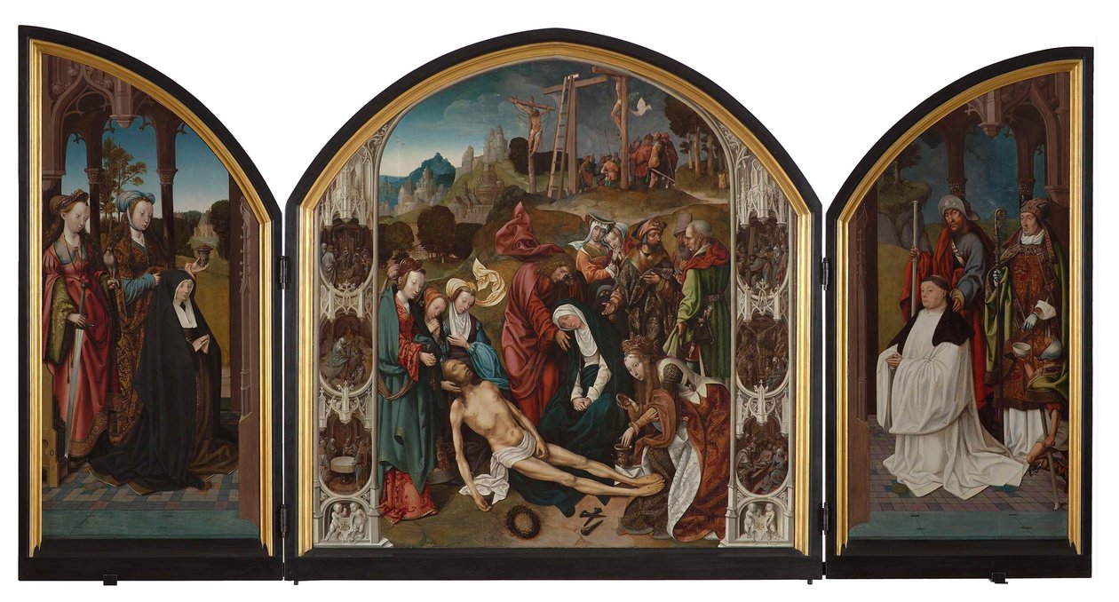 Triptych with the Lamentation of Christ by Cornelis Engebrechtsz.