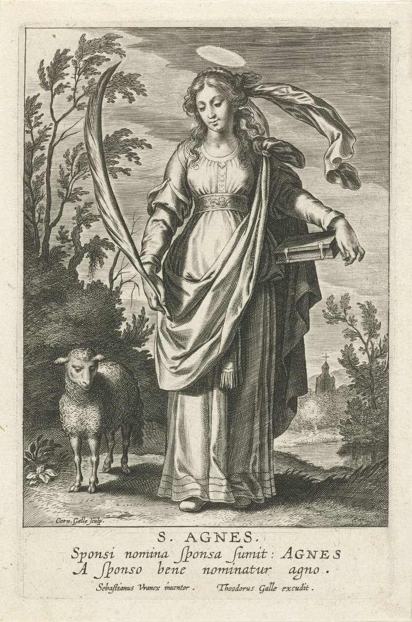 St. Agnes by Cornelis Galle (I)