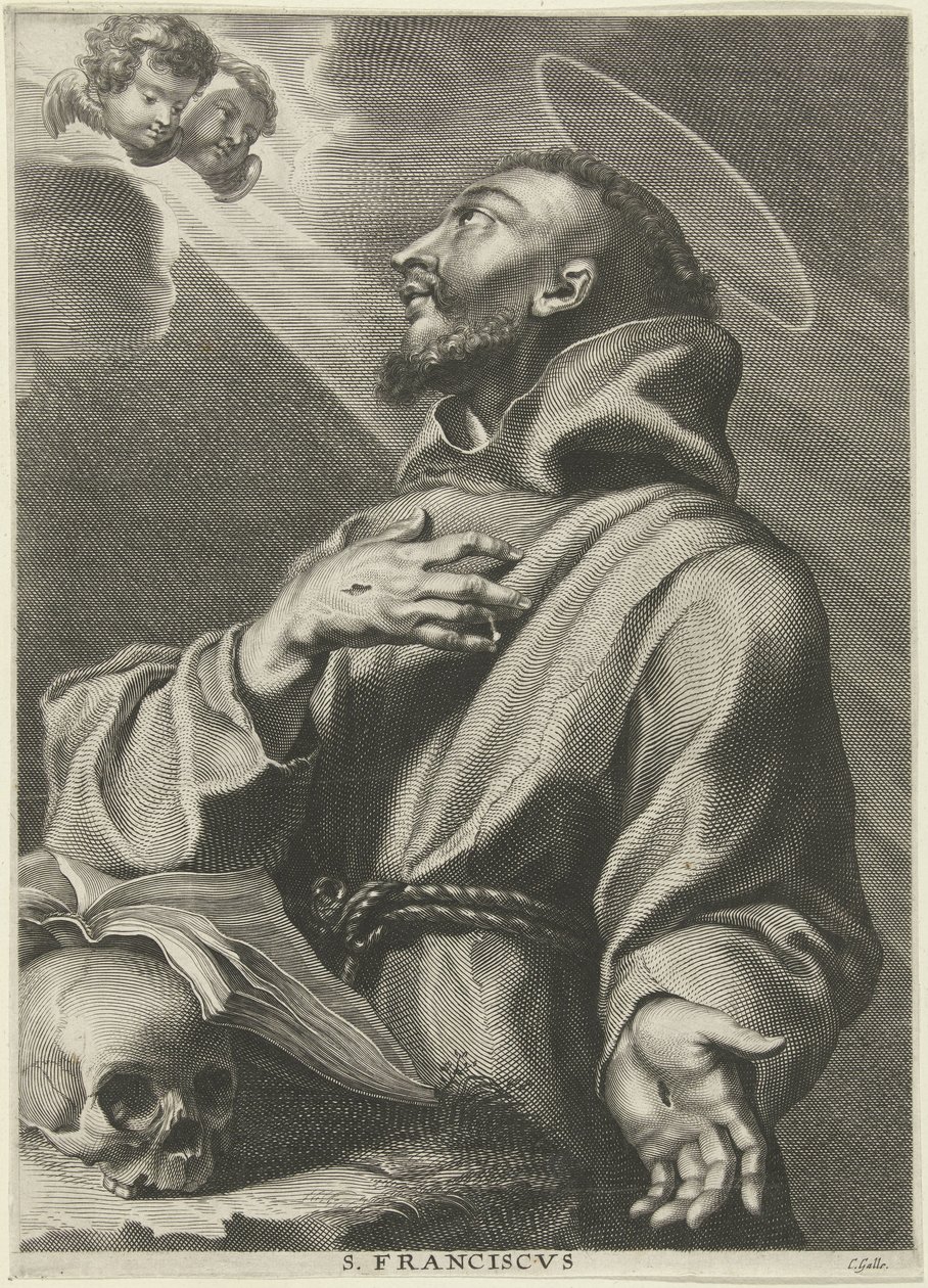 Saint Francis of Assisi by Cornelis Galle (I)