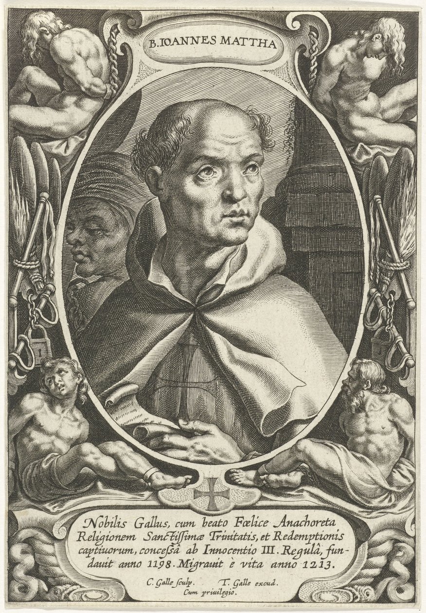 H. Johannes van Matha (B. Ioannes Mattha) (Founders of the Religious Orders) by Cornelis Galle (I)