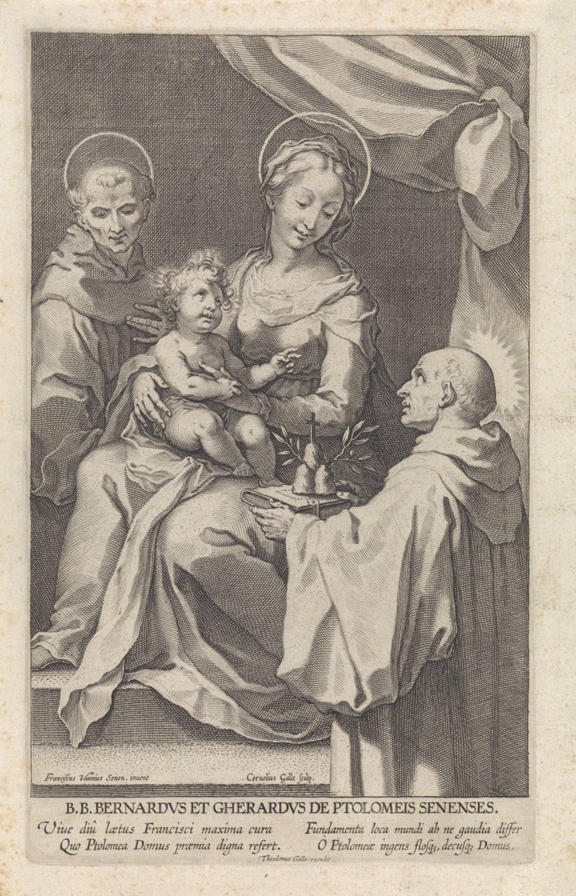 Mary with Child and St. Bernard of Siena and St. Gerard by Cornelis Galle (I)