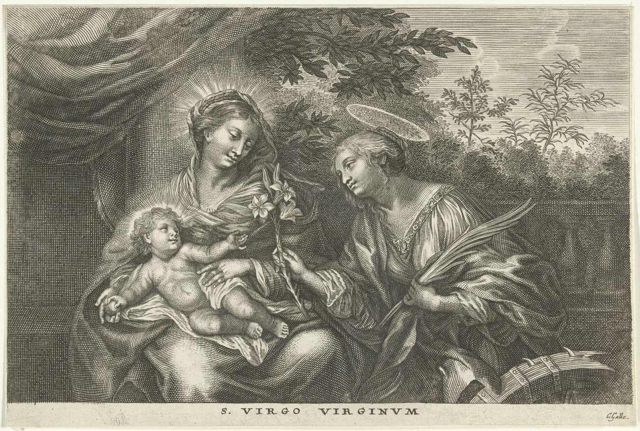 Mary with Child and St. Catherine of Alexandria by Cornelis Galle (I)