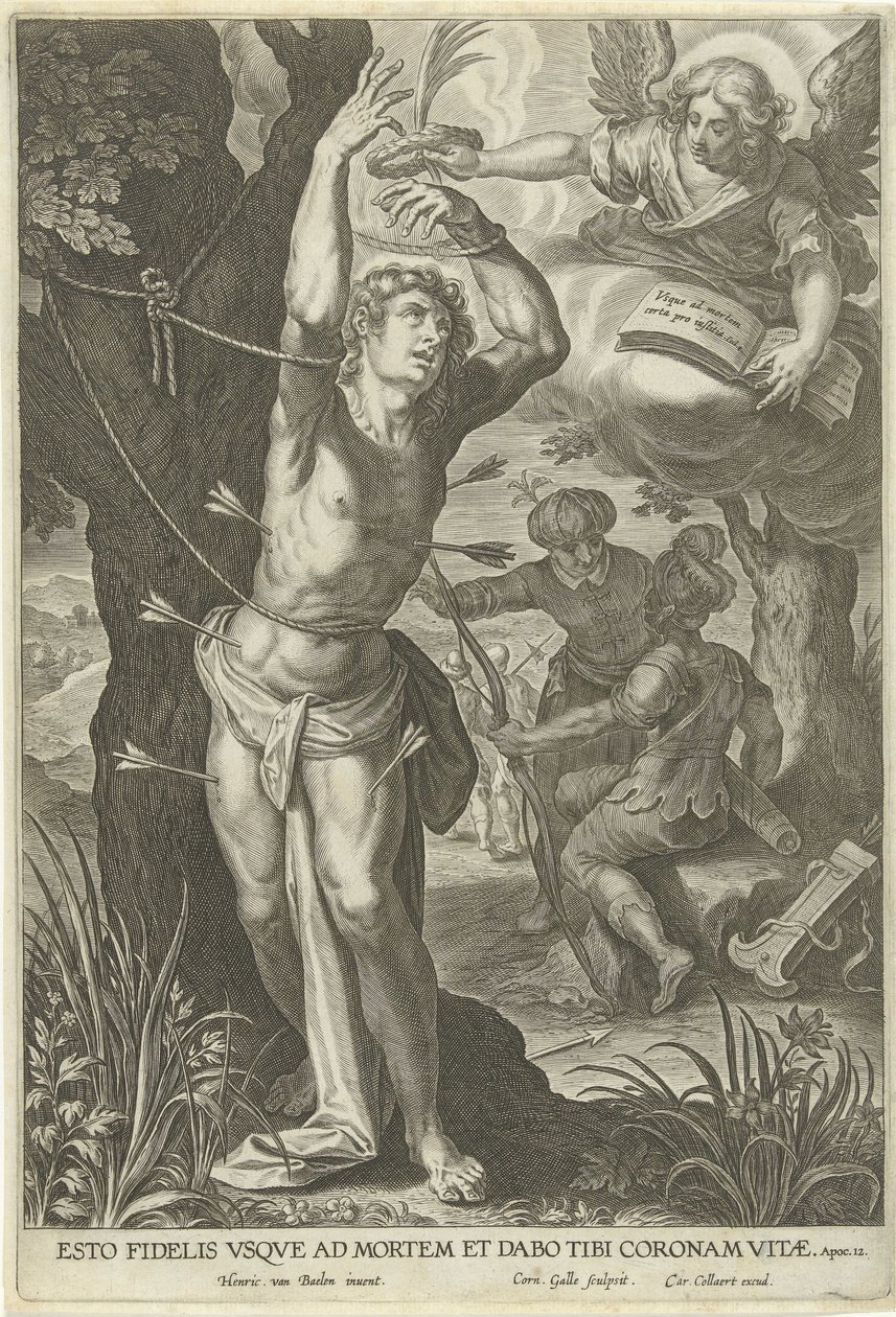 Martyrdom of St. Sebastian by Cornelis Galle (I)