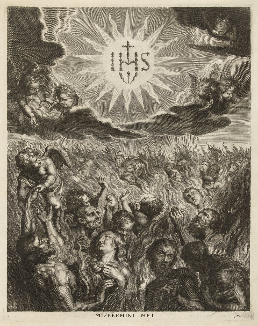 People in Purgatory by Cornelis Galle (I)