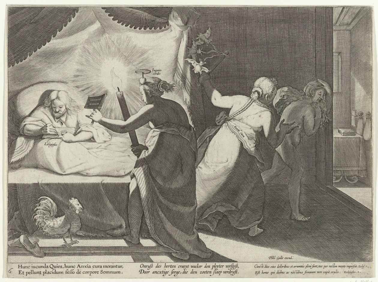 Sleepless Nights for the Accuser (series: Abuse in Legal Proceedings) by Cornelis Galle (I)