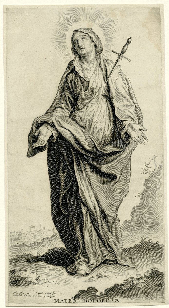 Mary as Mater Dolorosa by Cornelis Galle (II)