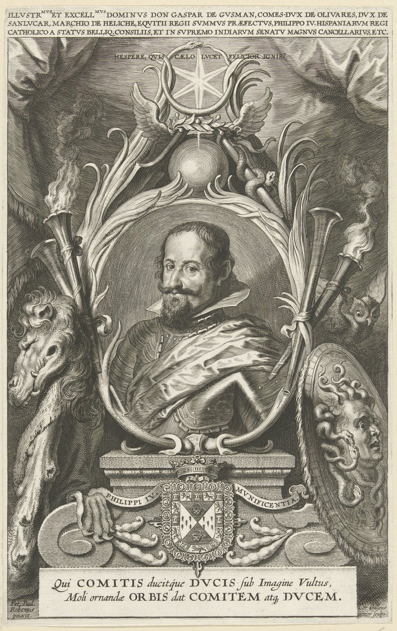 Portrait of Gaspar de Guzmán, Count of Olivares, Duke of St. Lucar by Cornelis Galle (II)