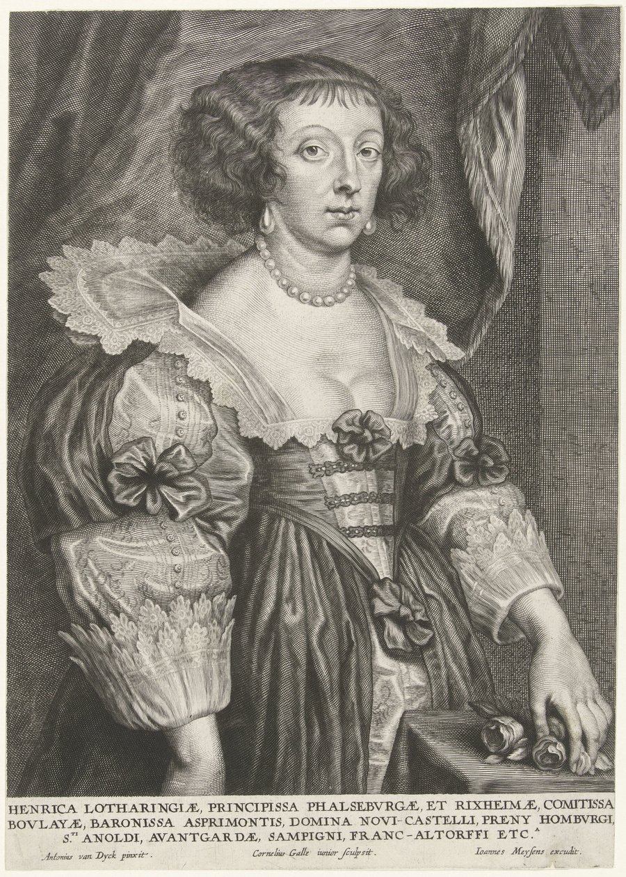 Portrait of Henriette of Lorraine by Cornelis Galle (II)