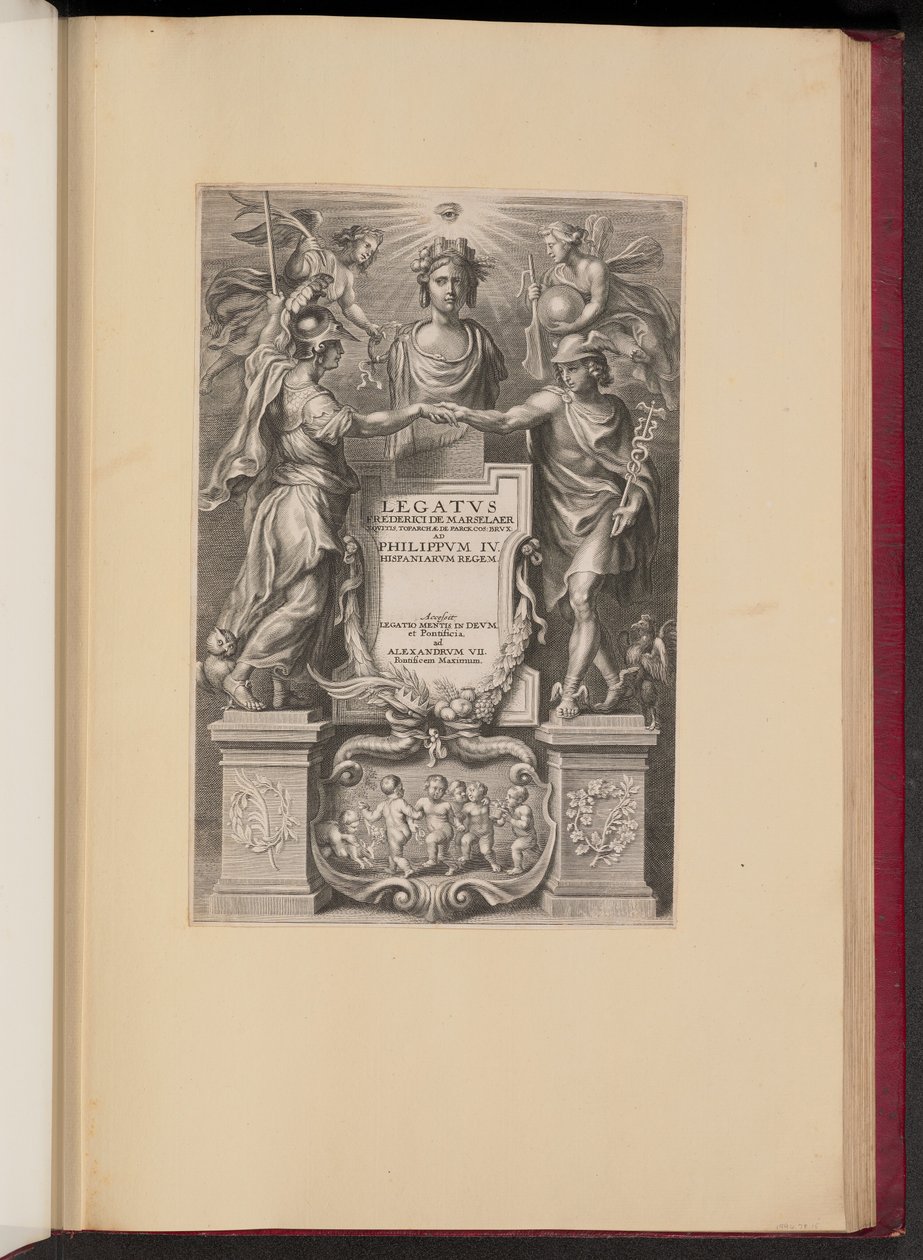Title Page for Frederik de Marselaer, Legatvs by Cornelis Galle II after Sir Peter Paul Rubens