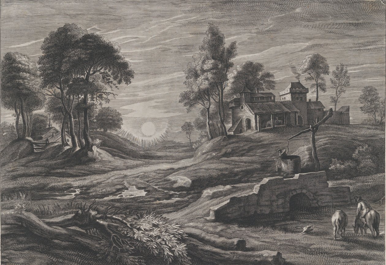 Landscape with Draw-Well, 1638-60 by Cornelis Galle I