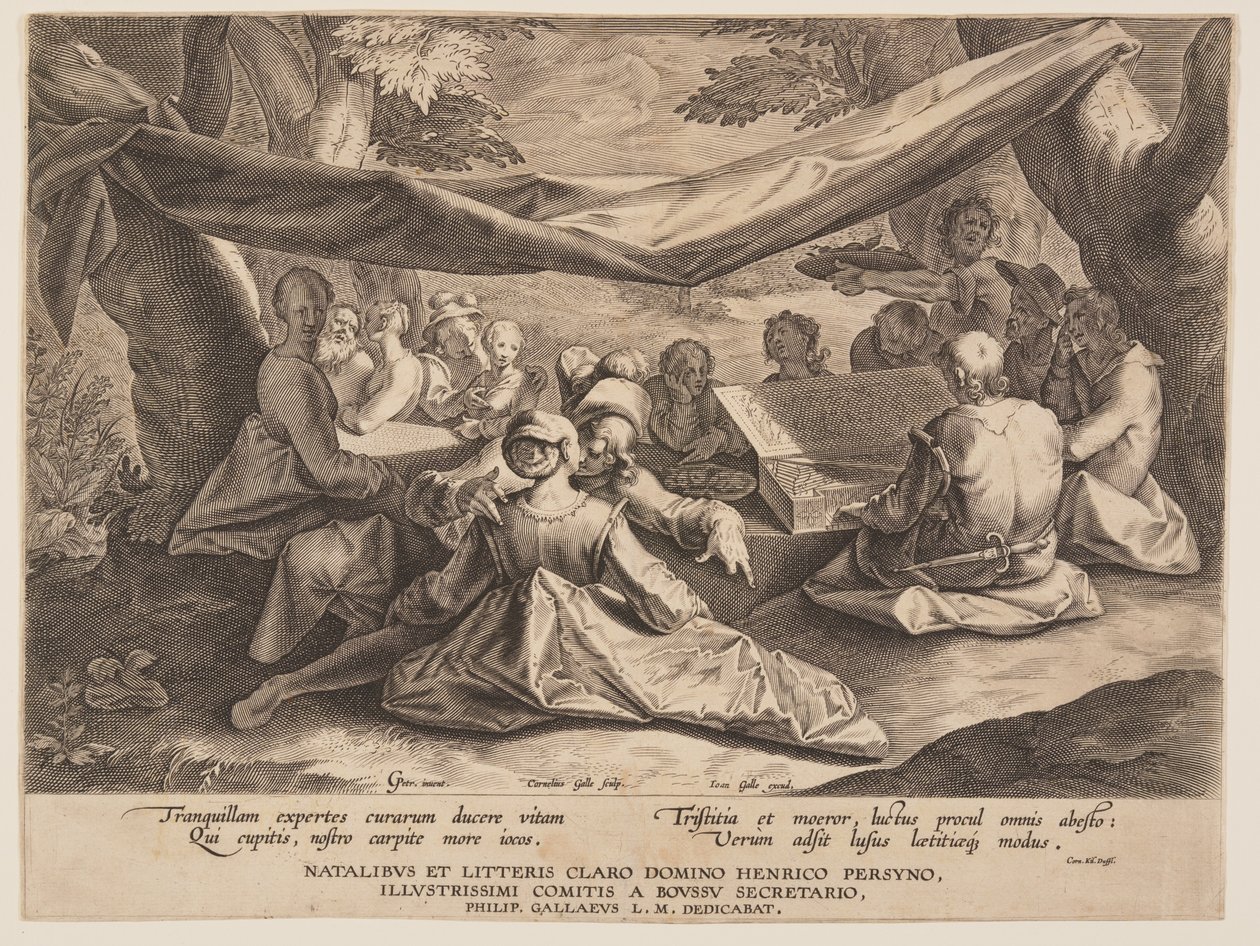 Music Party in the Open Air by Cornelis Galle I