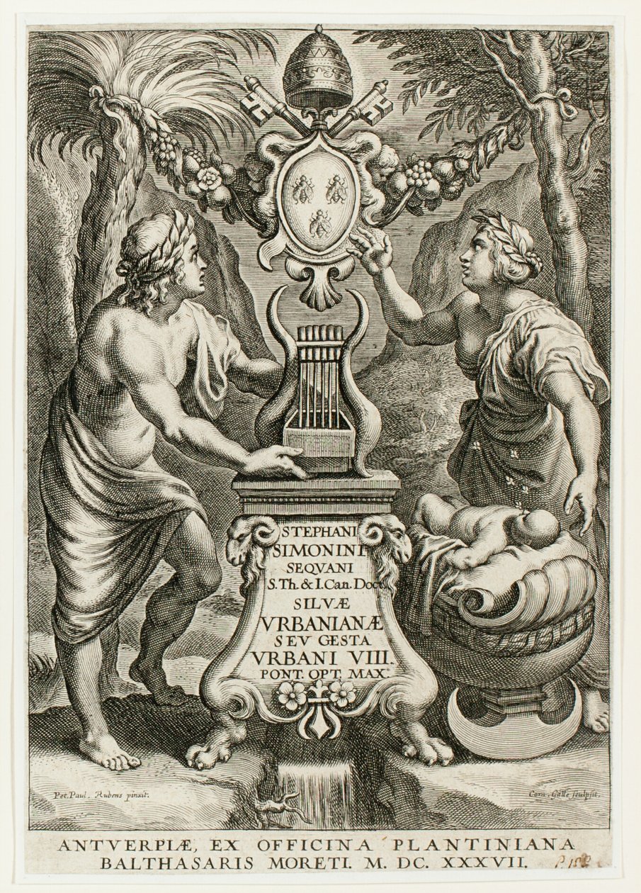 Title page from Silvae Urbanianae by Cornelis Galle I