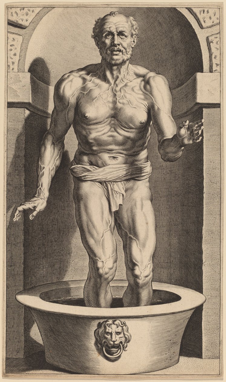 Seneca Standing in the Bath by Cornelis Galle I after Sir Peter Paul Rubens