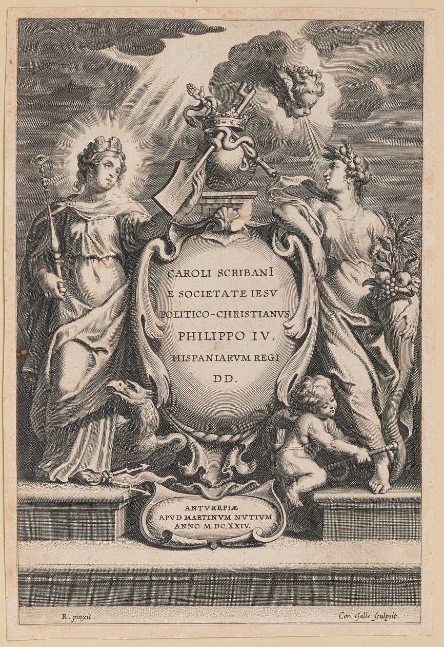 Title Page for Carolus Scribani, Politico-Christianus by Cornelis Galle I after Sir Peter Paul Rubens