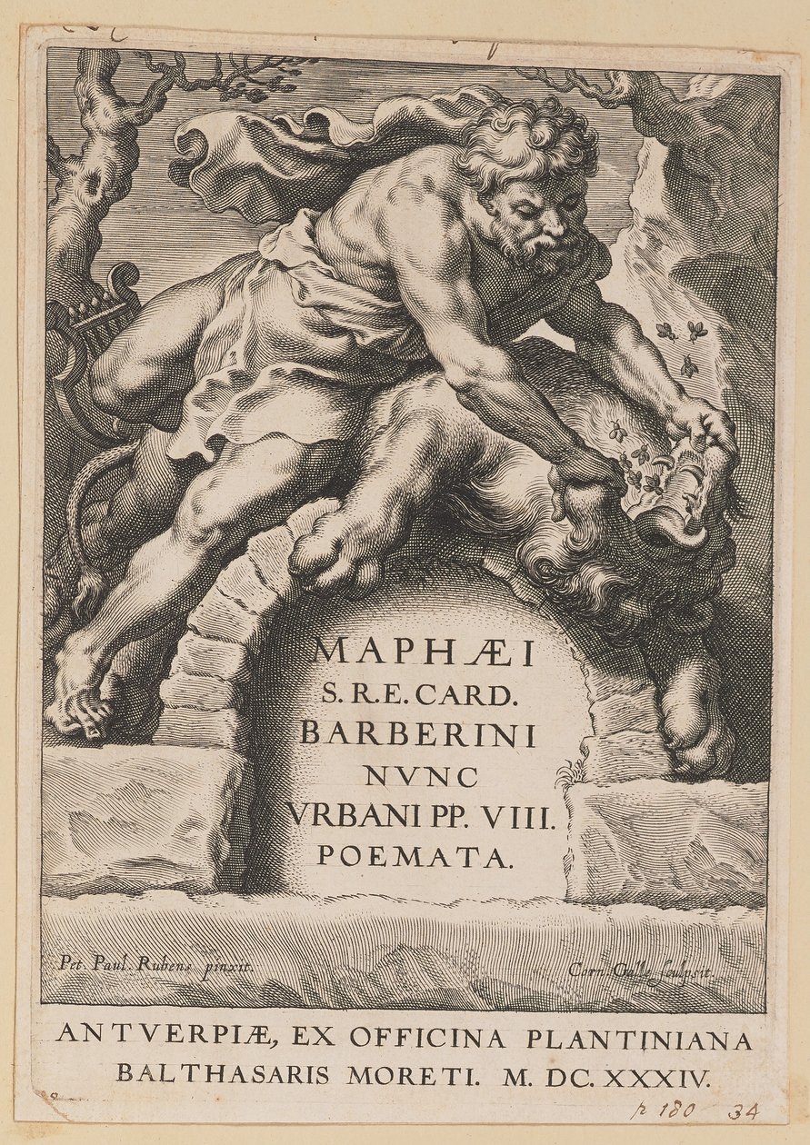 Title Page for Maffeo Barbarini, Poemata by Cornelis Galle I after Sir Peter Paul Rubens