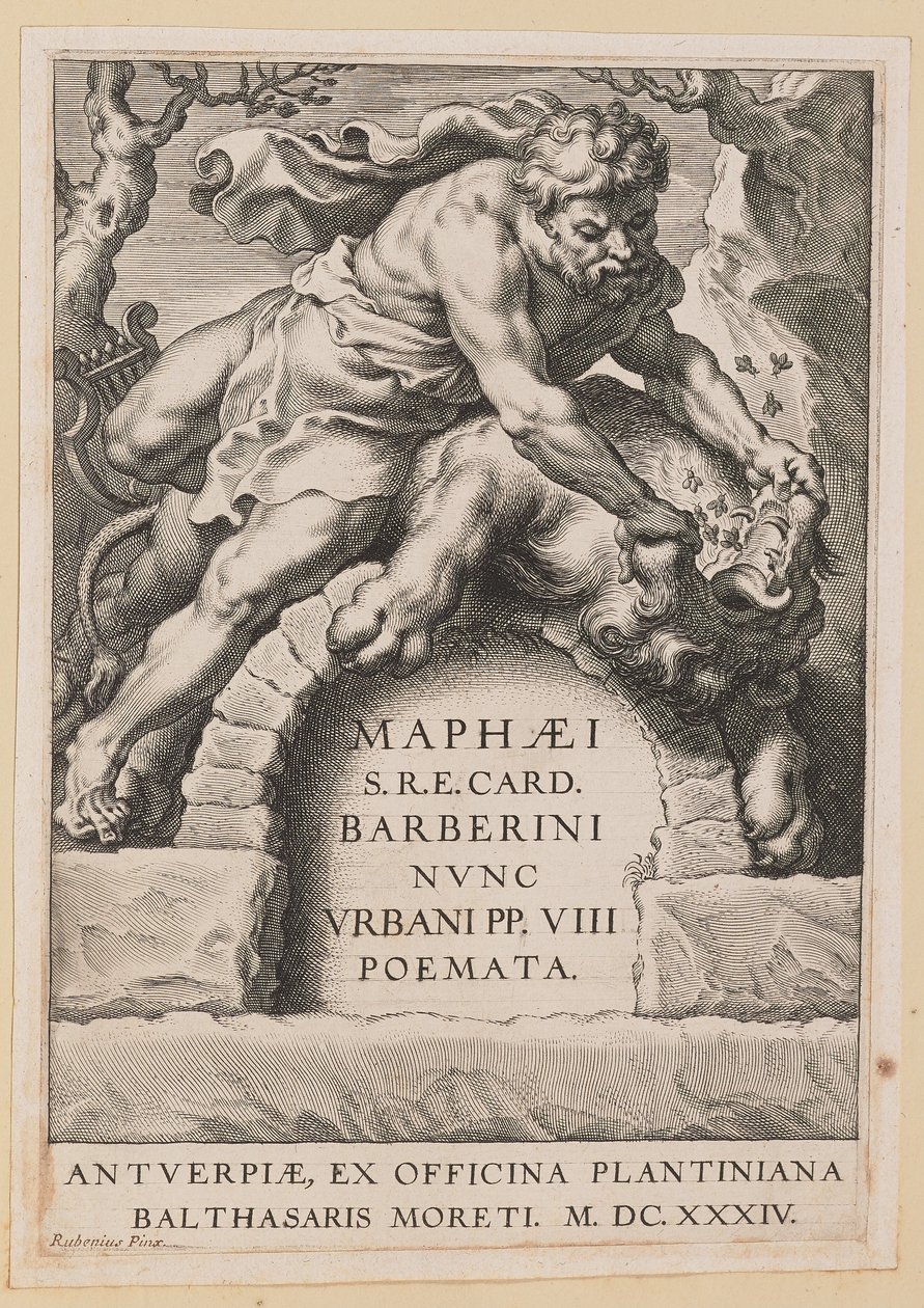 Title Page for Maffeo Barbarini, Poemata by Cornelis Galle I after Sir Peter Paul Rubens