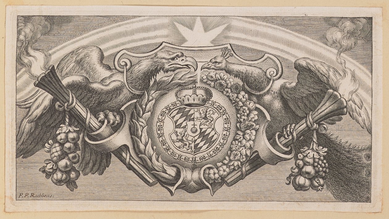 Vignette for Title Page of Balthasar Cordier, Catena Patrum Graecorum in Sanctum Ioannem by Cornelis Galle I after Sir Peter Paul Rubens