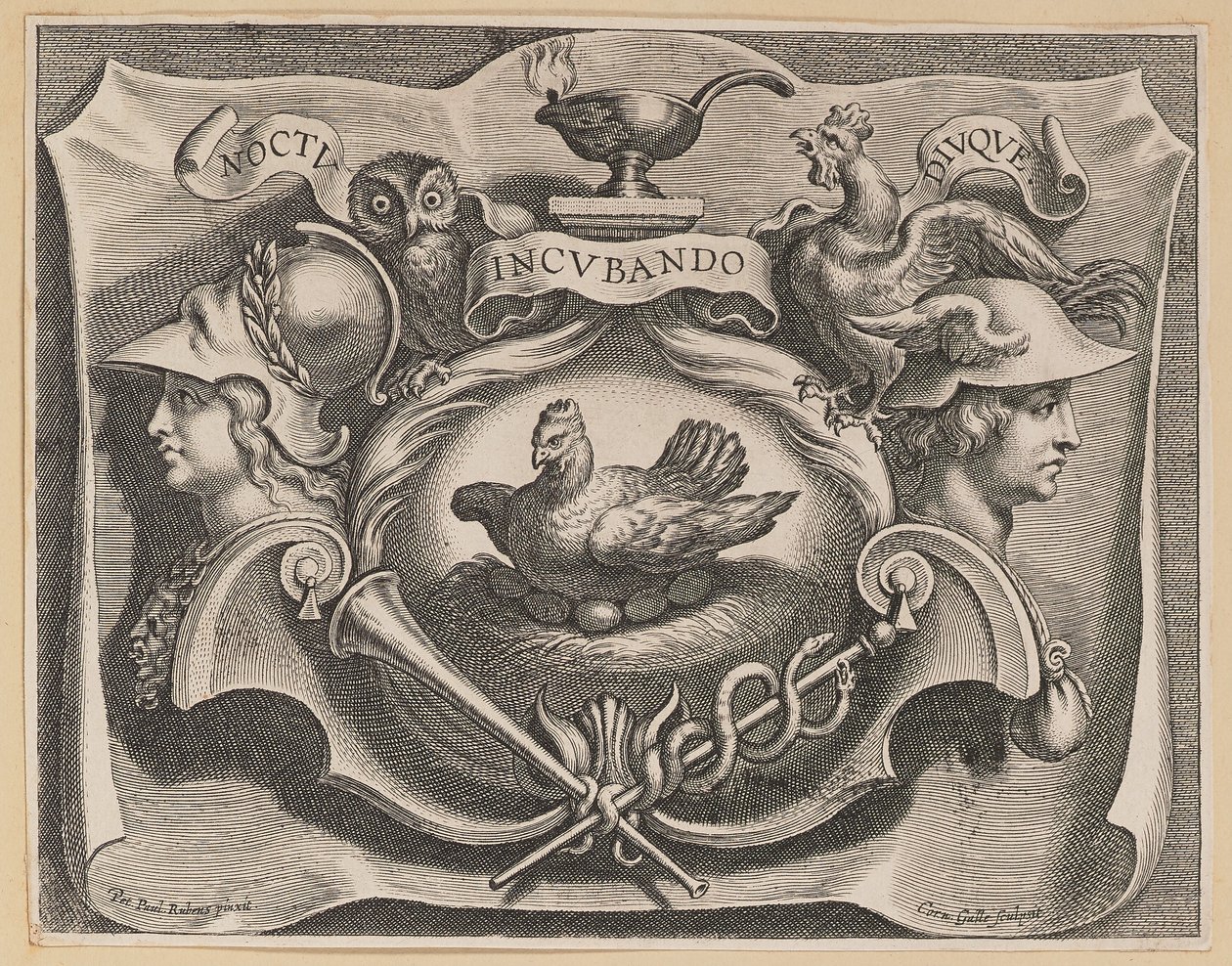 Vignette for the Title Page of Martinus Bonacina, Opera Omnia by Cornelis Galle I after Sir Peter Paul Rubens