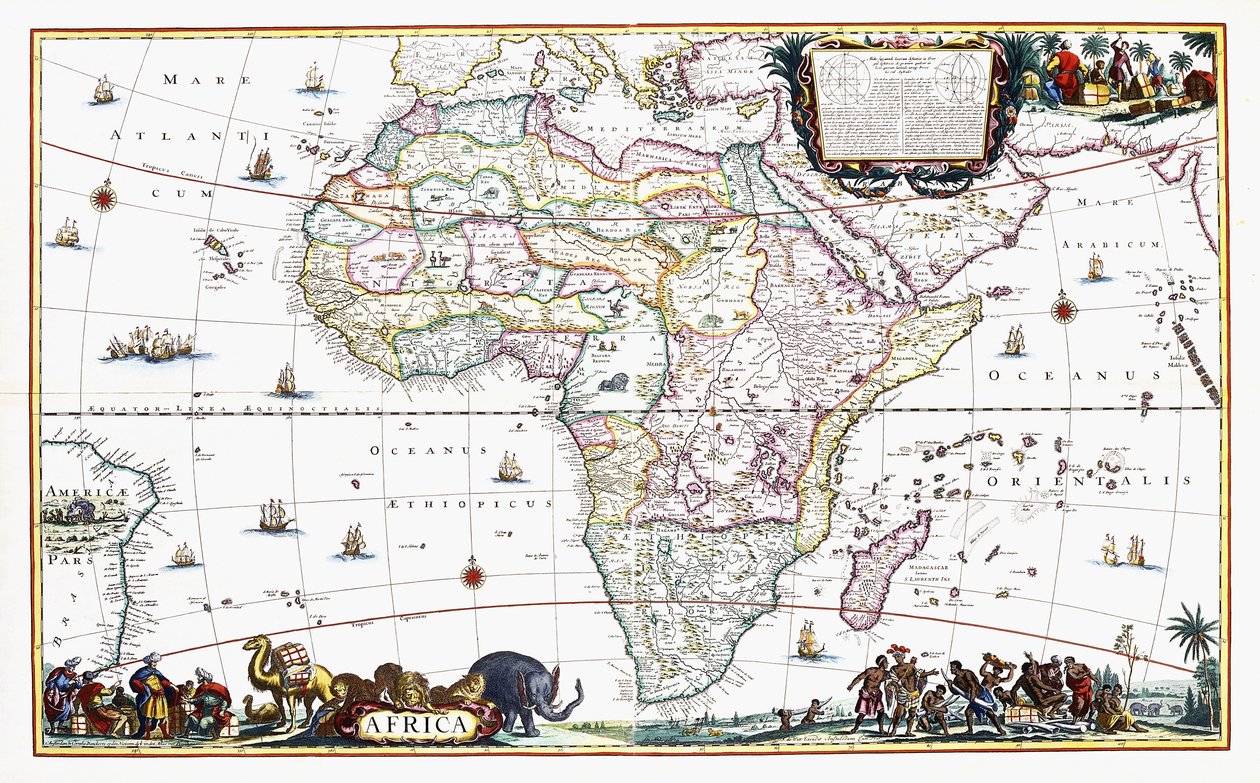 Map of Africa by Cornelis III Danckerts