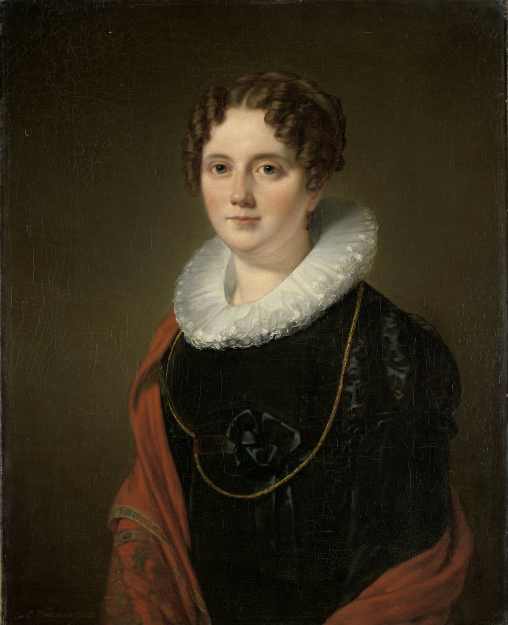 Marie Allebé-Herckenrath, Grandmother of the Painter August Allebé by Cornelis Kruseman