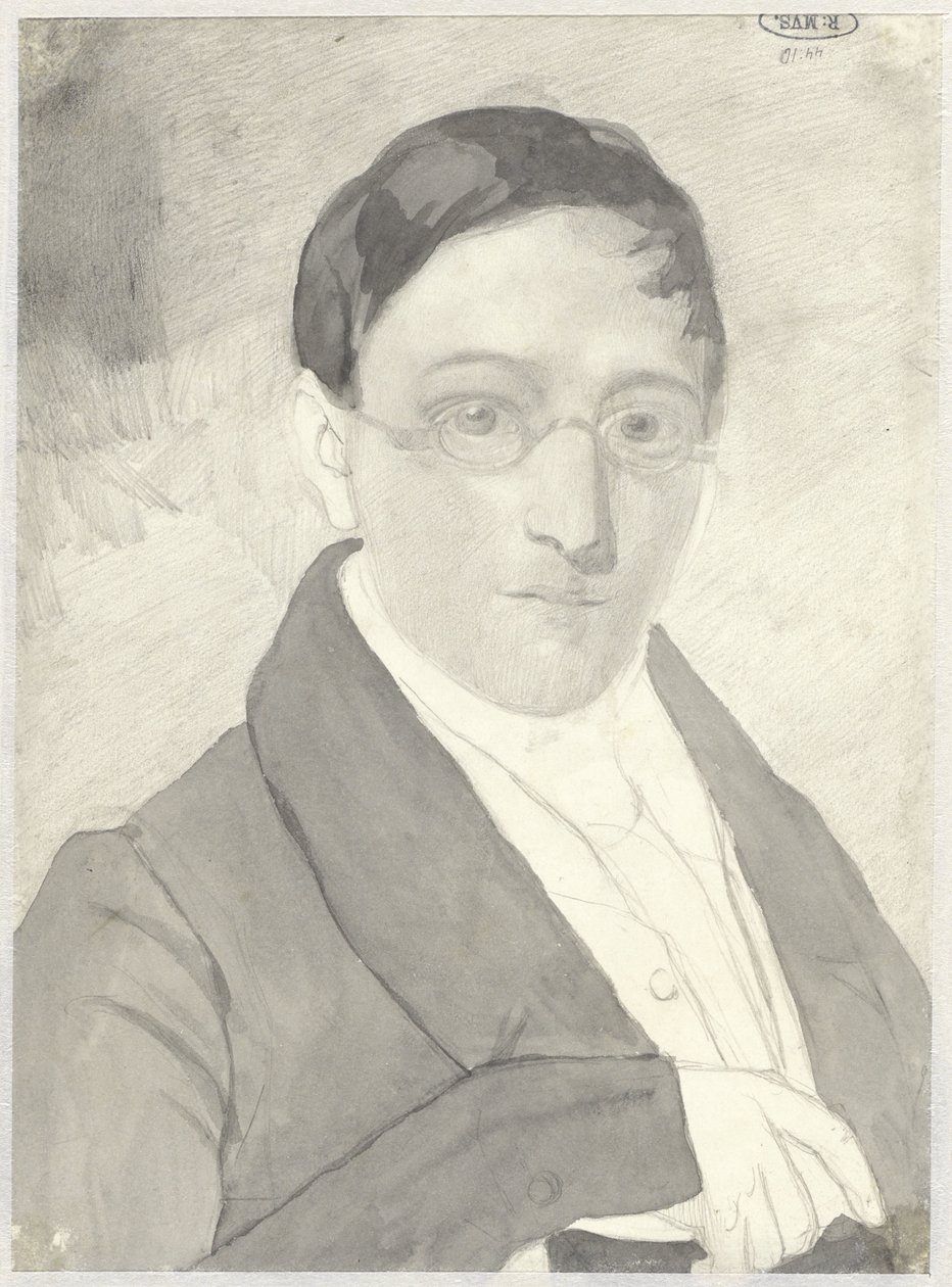 Portrait of a Gentleman with Glasses by Cornelis Kruseman