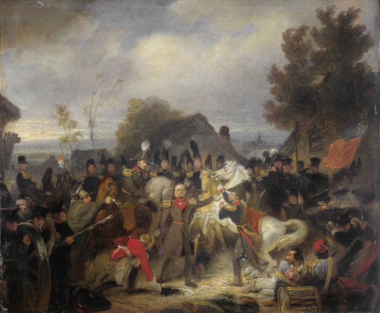 The Prince of Orange Changing His Wounded Horse During the Engagement ...