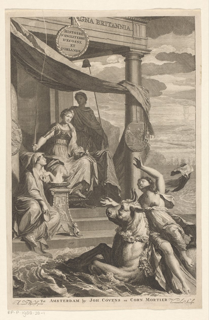 Abduction of Europa Observed by Britannia by Cornelis Martinus Vermeulen