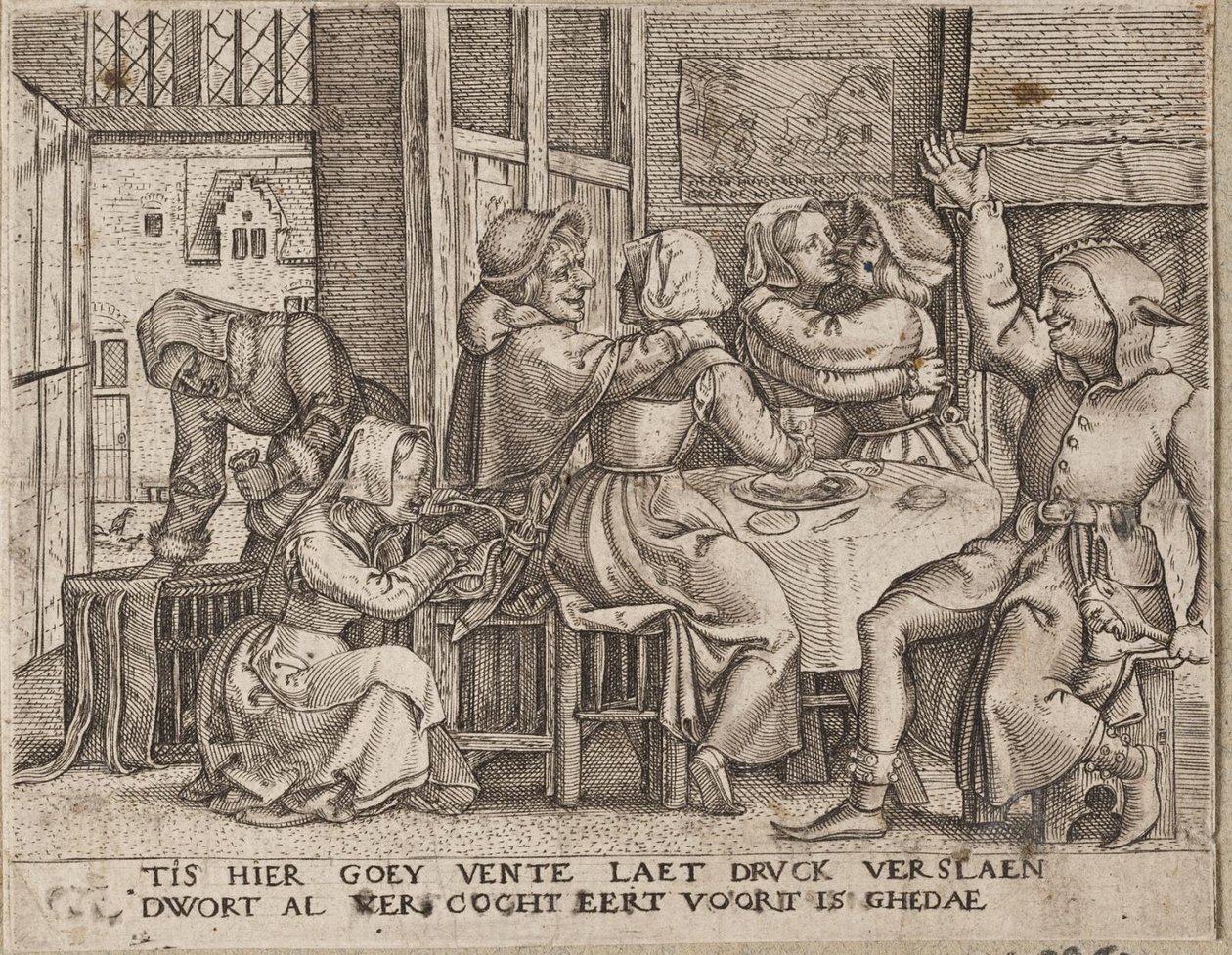 Two Couples of Lovers in an Inn by Cornelis Massijs
