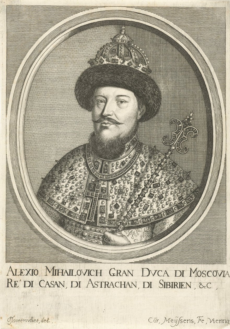 Portrait of the Tsar Alexis I Mikhailovich of Russia by Cornelis Meyssens