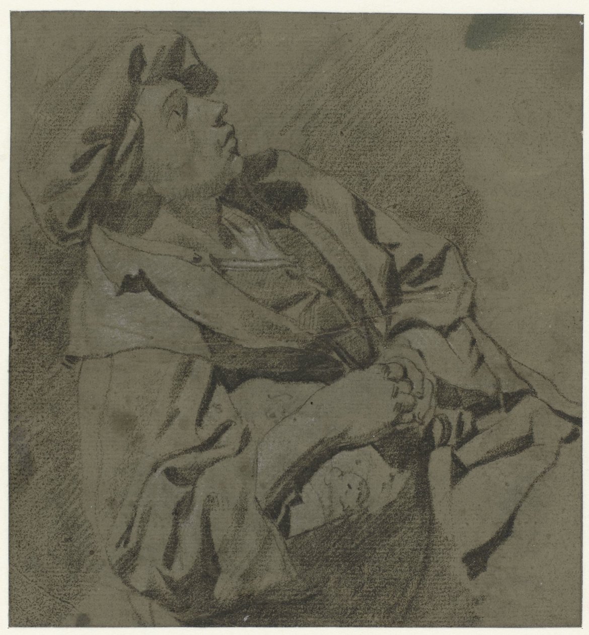 Boy in a Beret, Leaning Back by Cornelis Pietersz. Bega