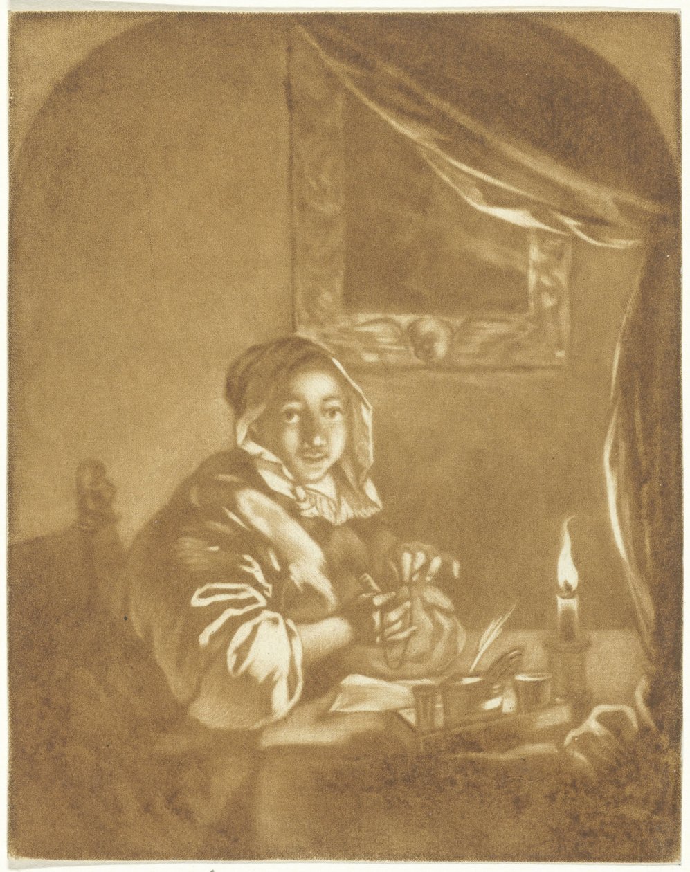 Lady by Candlelight by Cornelis Ploos van Amstel (signed by artist)