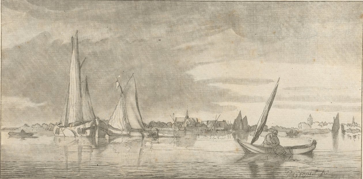 River View by Cornelis Ploos van Amstel (signed by artist)