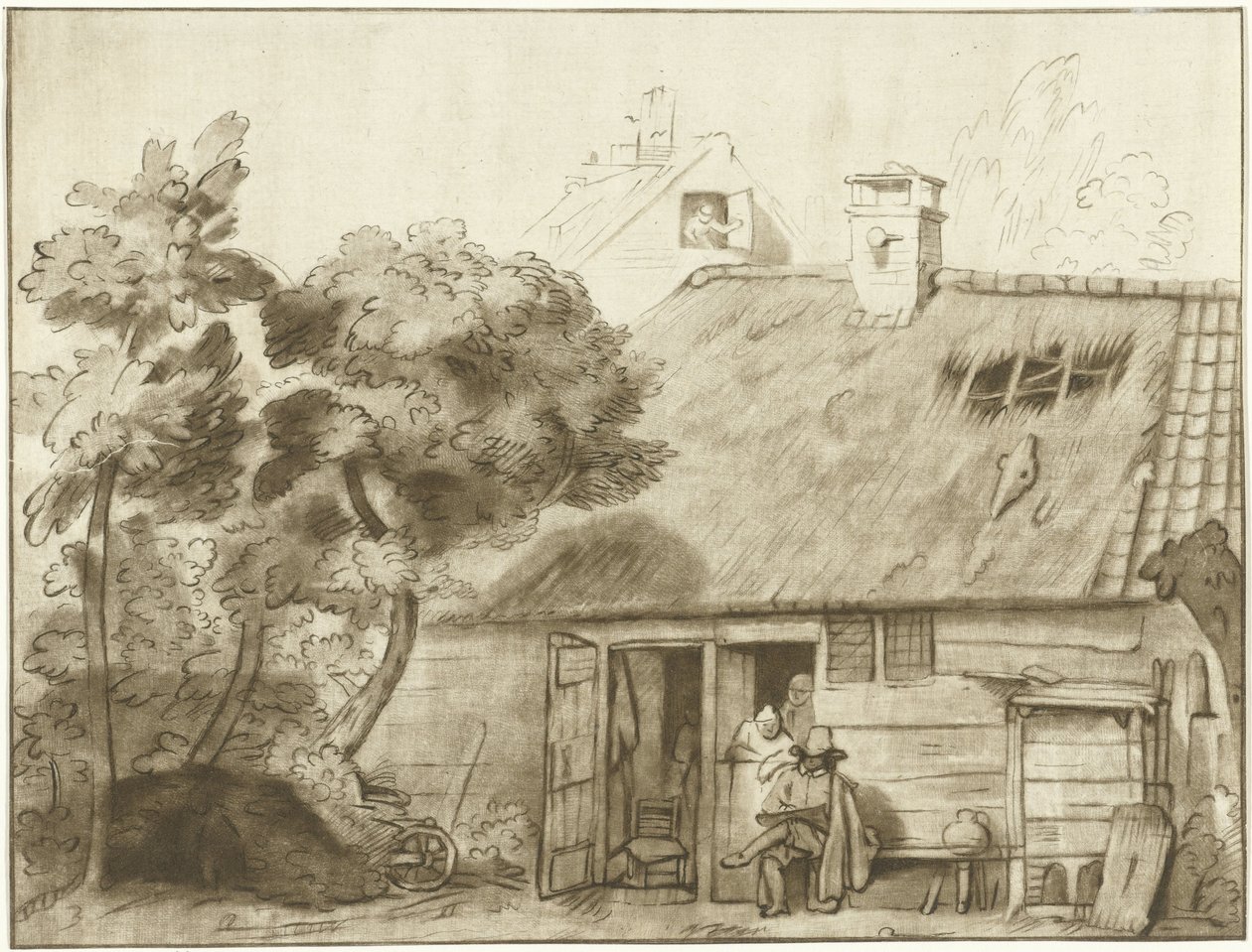 Draftsman for Farm by Cornelis Ploos van Amstel (signed by artist)