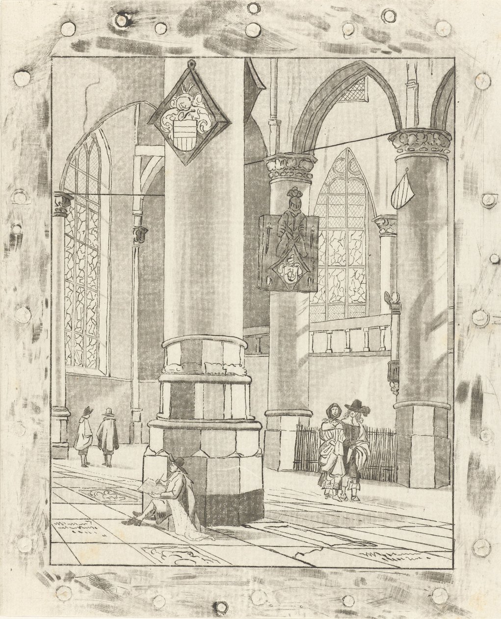 Church Interior by Cornelis Ploos van Amstel
