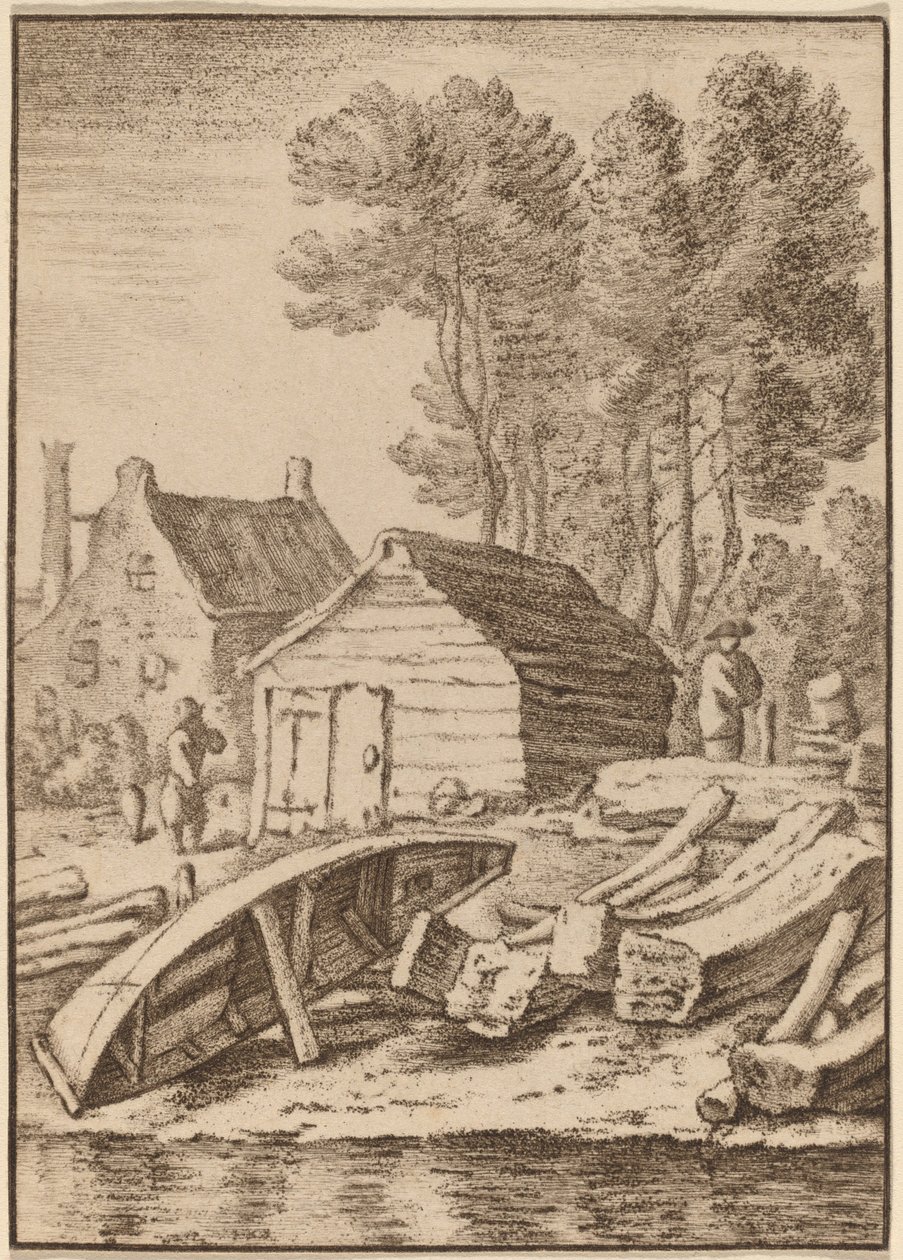 Shipyard, 1761, published 1765 by Cornelis Ploos van Amstel