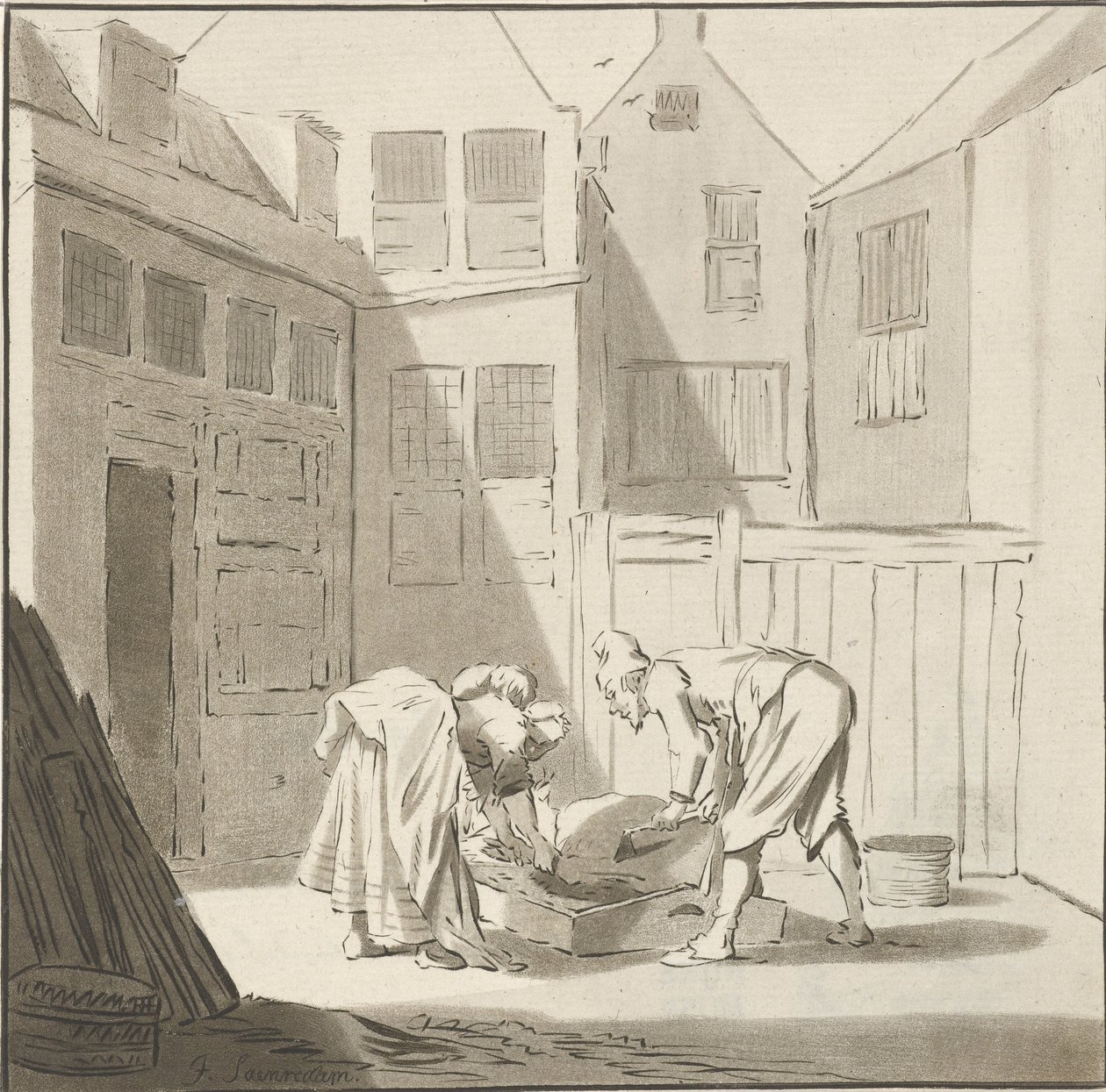 Pig Slaughter by Cornelis Ploos van Amstel