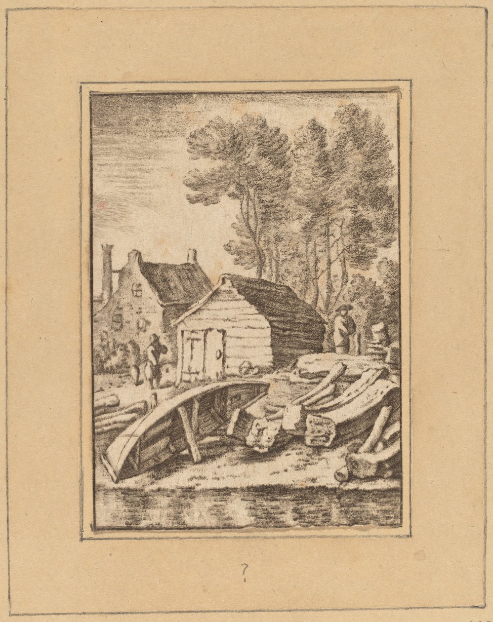 Shipyard by Cornelis Ploos van Amstel after Herman Saftleven