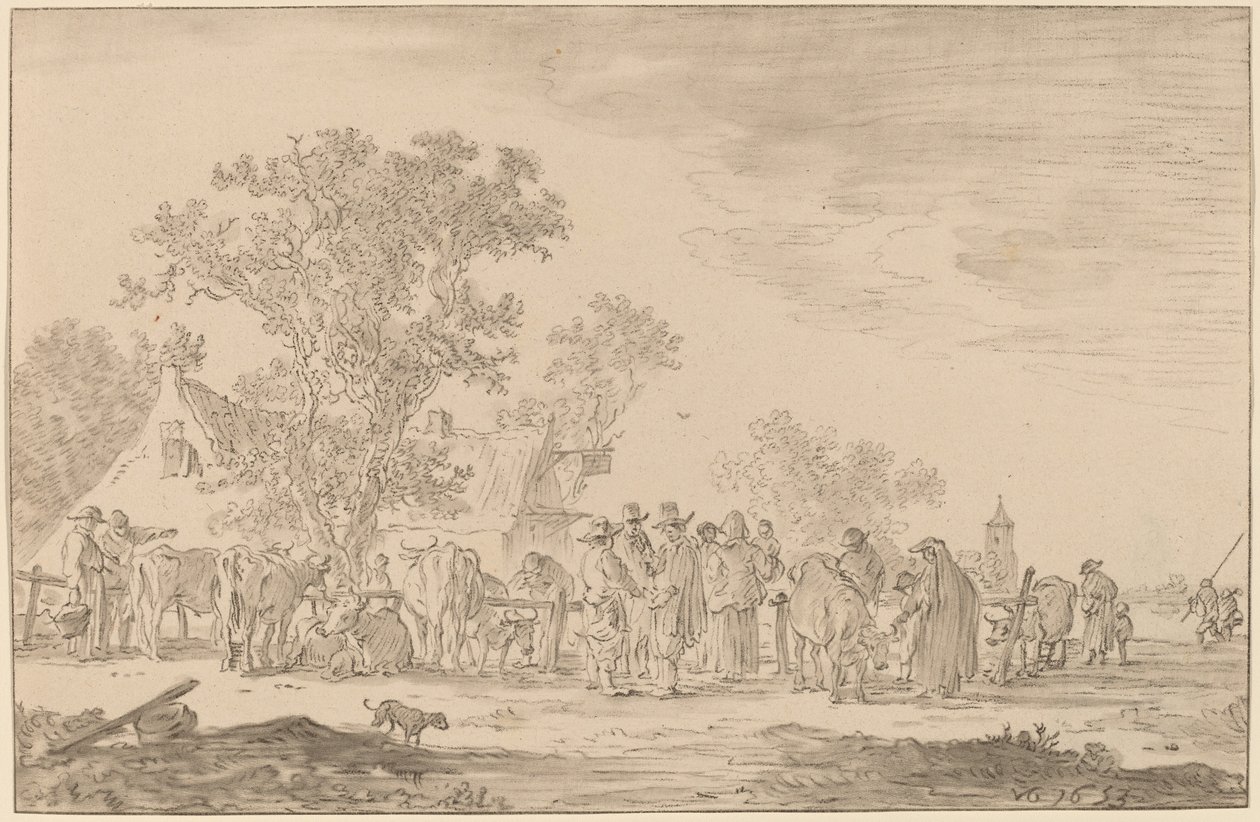 Cattle Market by Cornelis Ploos van Amstel after Jan