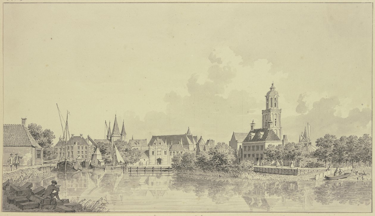 View of the Port Zwolle by Cornelis Pronk