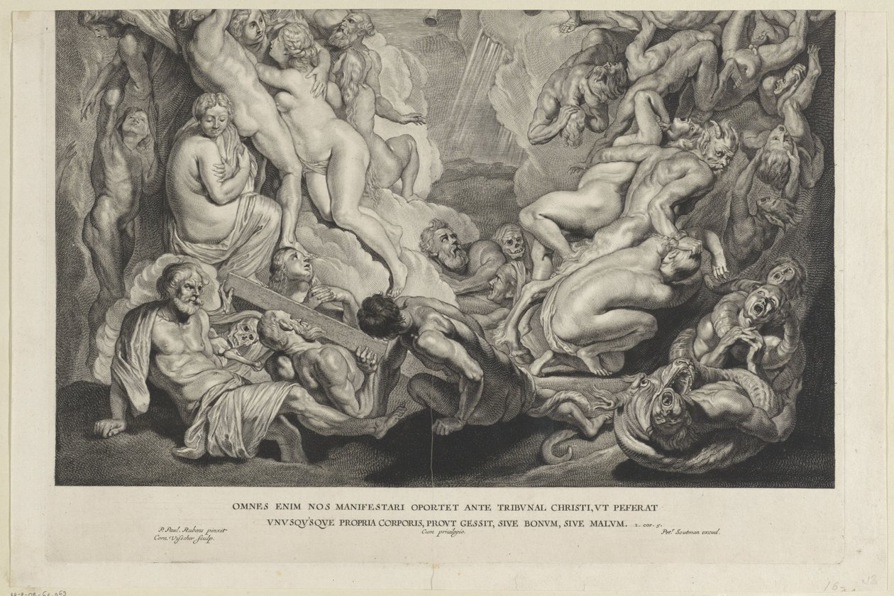 Last Judgment (lower plate) by Cornelis Visscher (II)