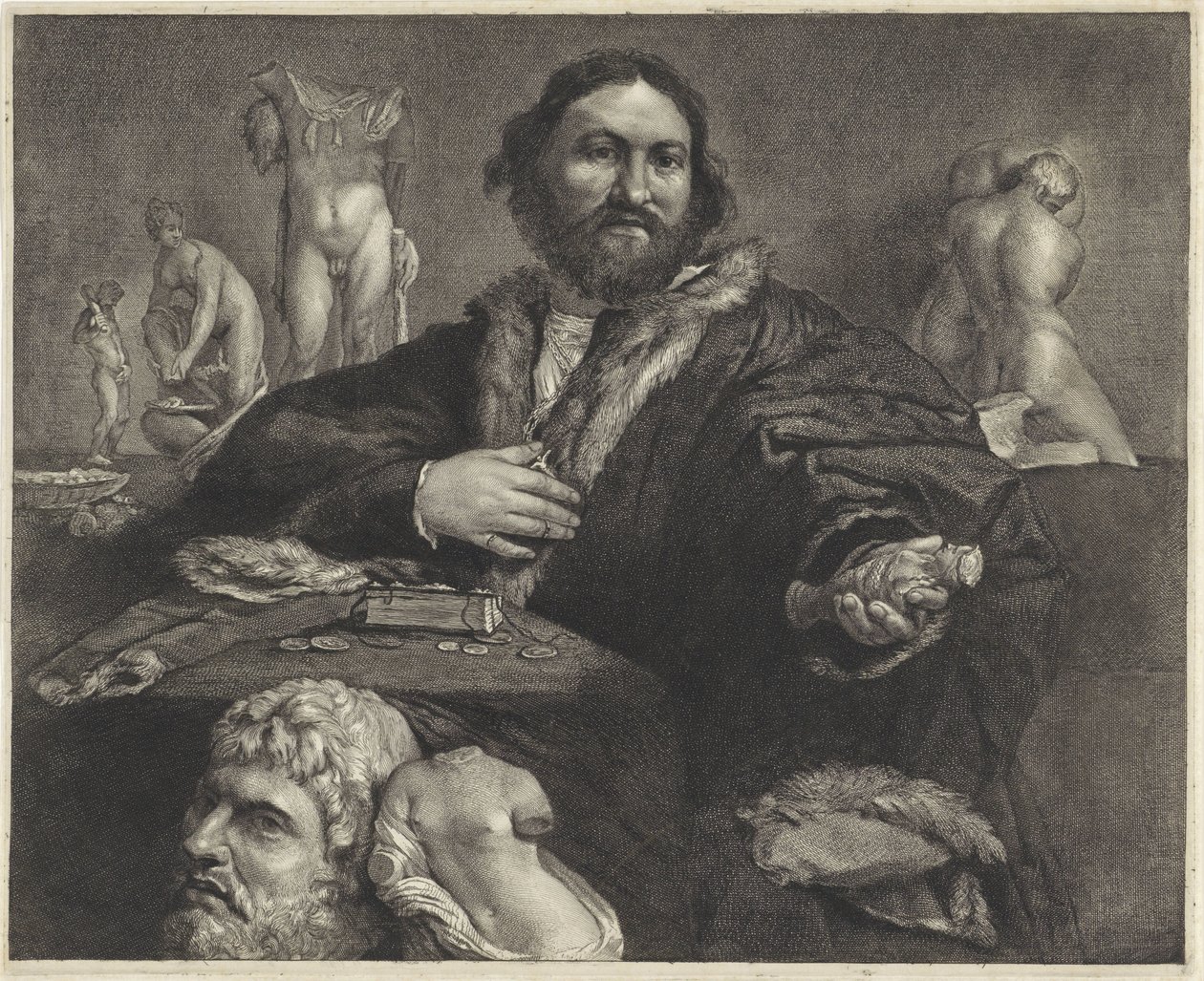 Portrait of the Collector Andrea Odoni by Cornelis Visscher (II)