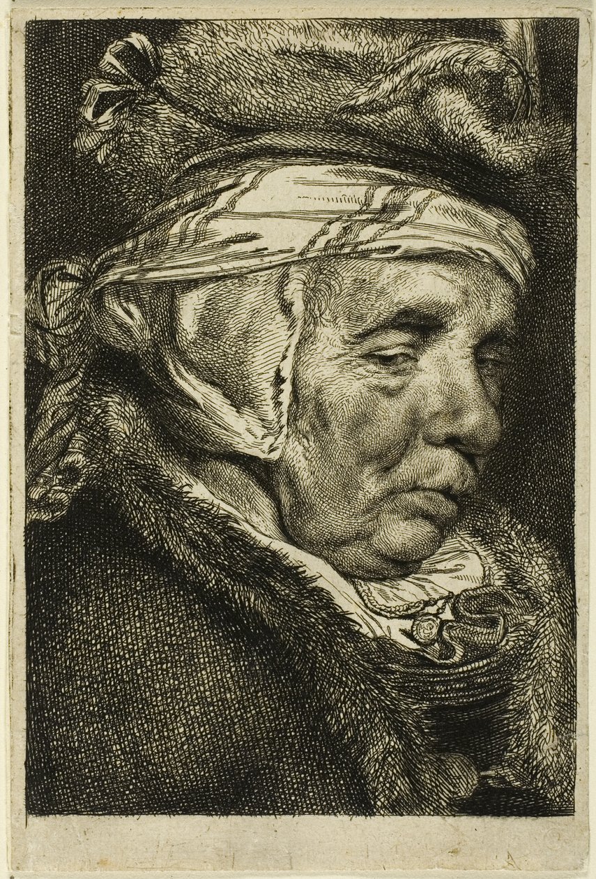 Head of an Old Woman by Cornelis Visscher