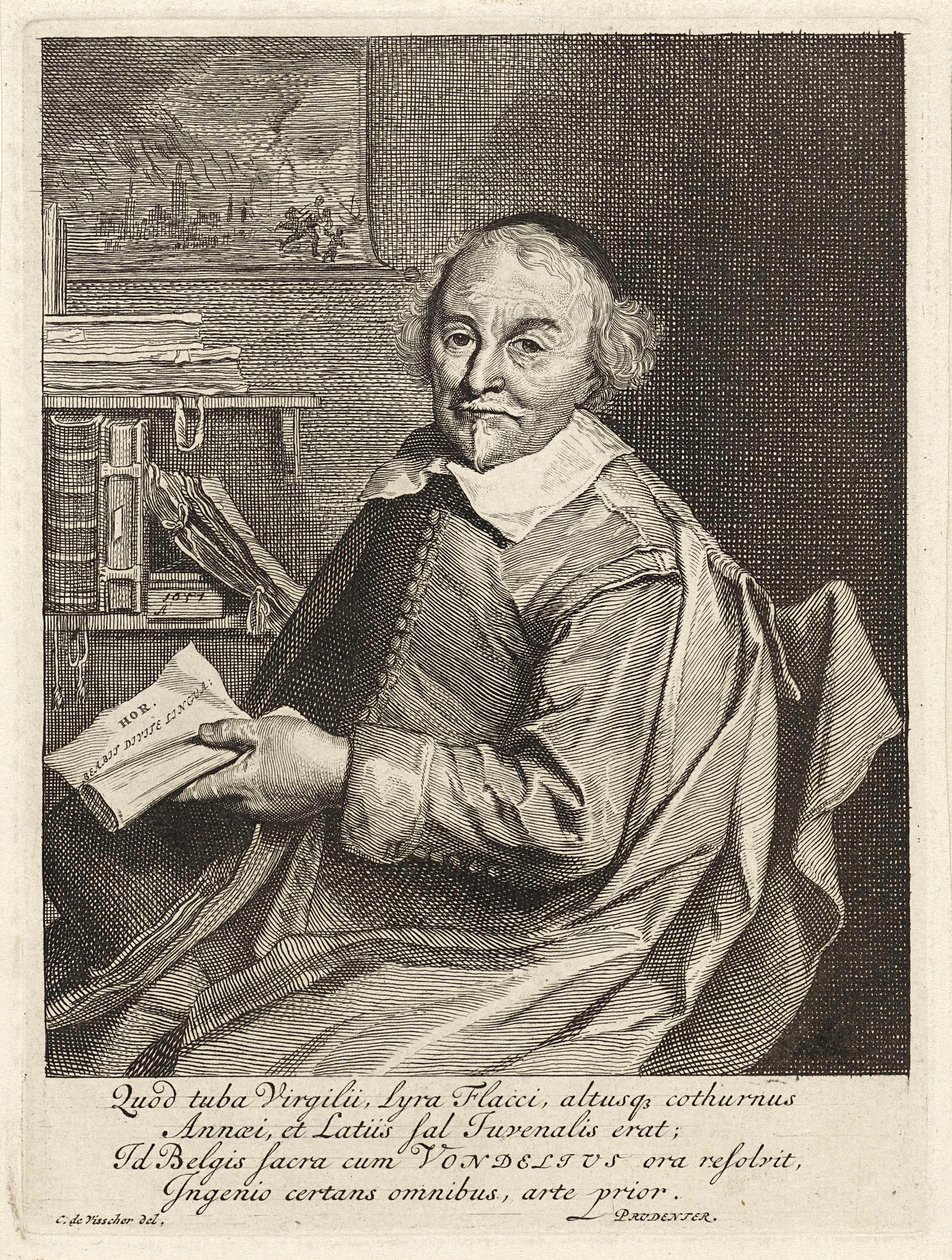 Joost van den Vondel, pub. 1657 by Cornelis Visscher