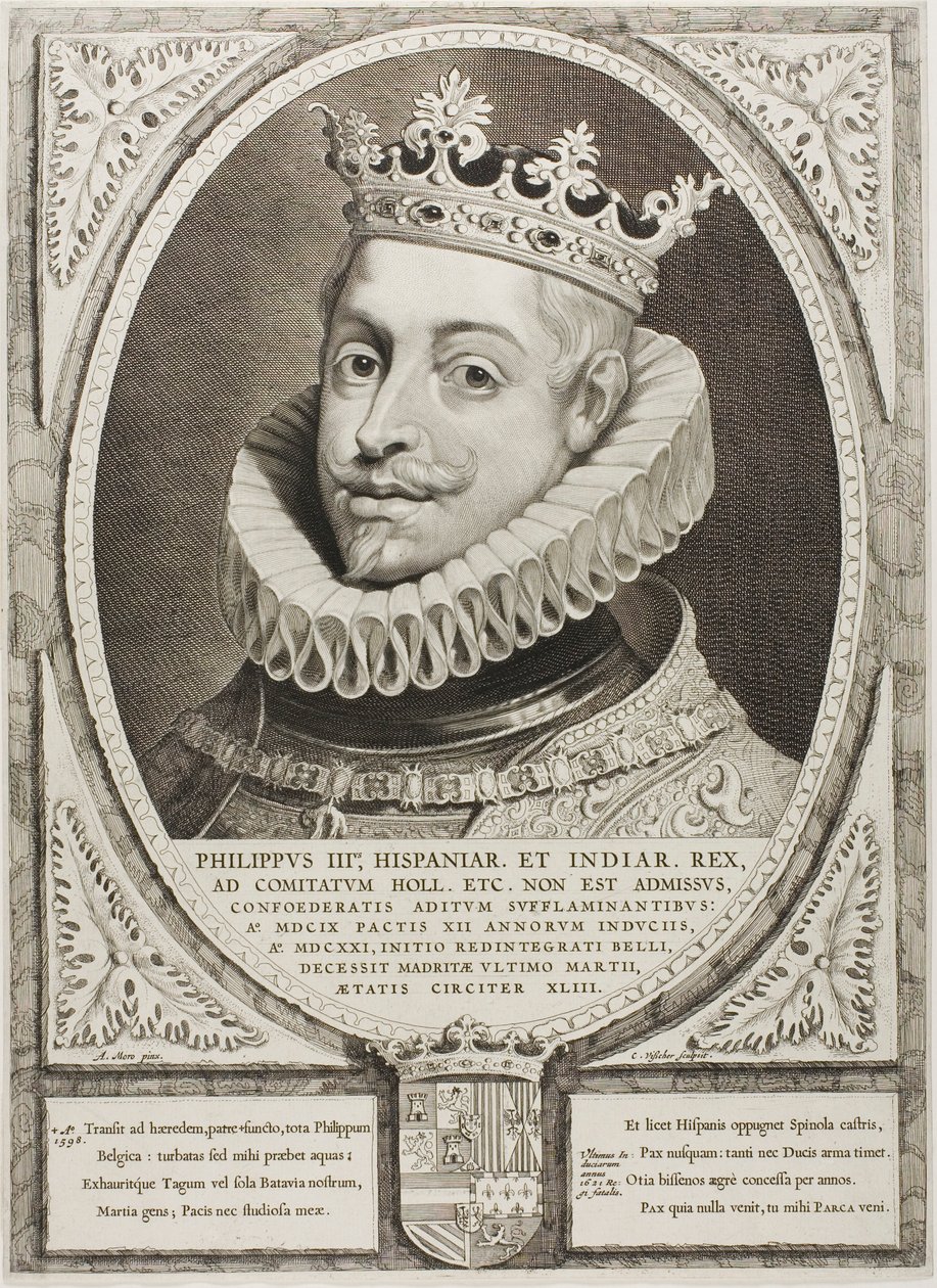 Philip III, King of Spain, from Principes Hollandiae, Zelandiae, et Frisiae by Cornelis Visscher