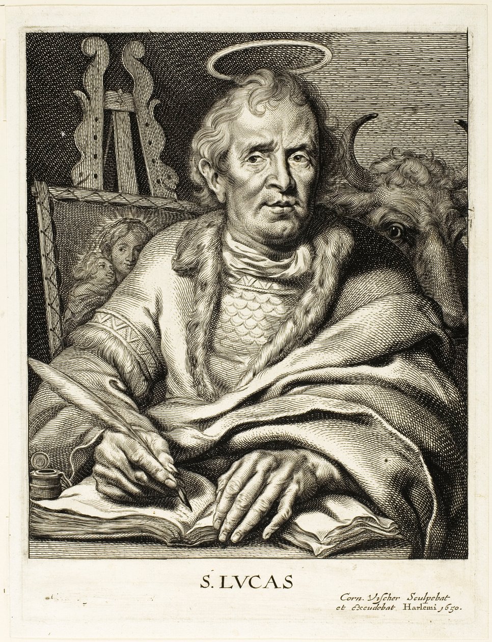 Saint Luke by Cornelis Visscher