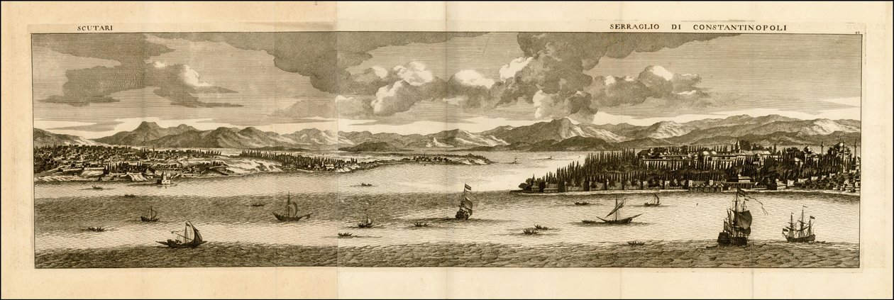 1698 Illustration - Scutari - Serraglio Di Constantinopoli by Cornelis de Bruijn