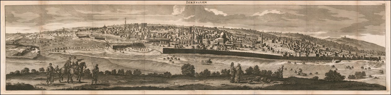 1698 View of Jerusalem by Cornelis de Bruijn