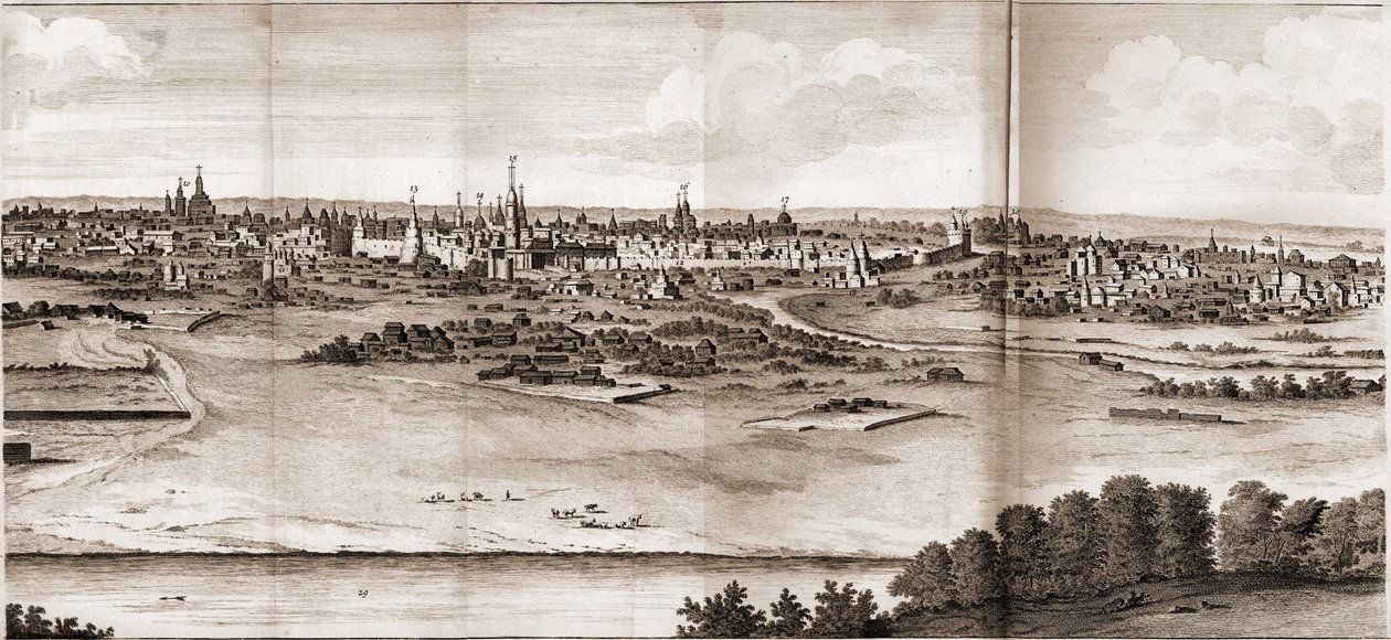 Moscow From: Voyages par la Moscovie, en Perse, et aux Index orientales by Cornelis de Bruijn