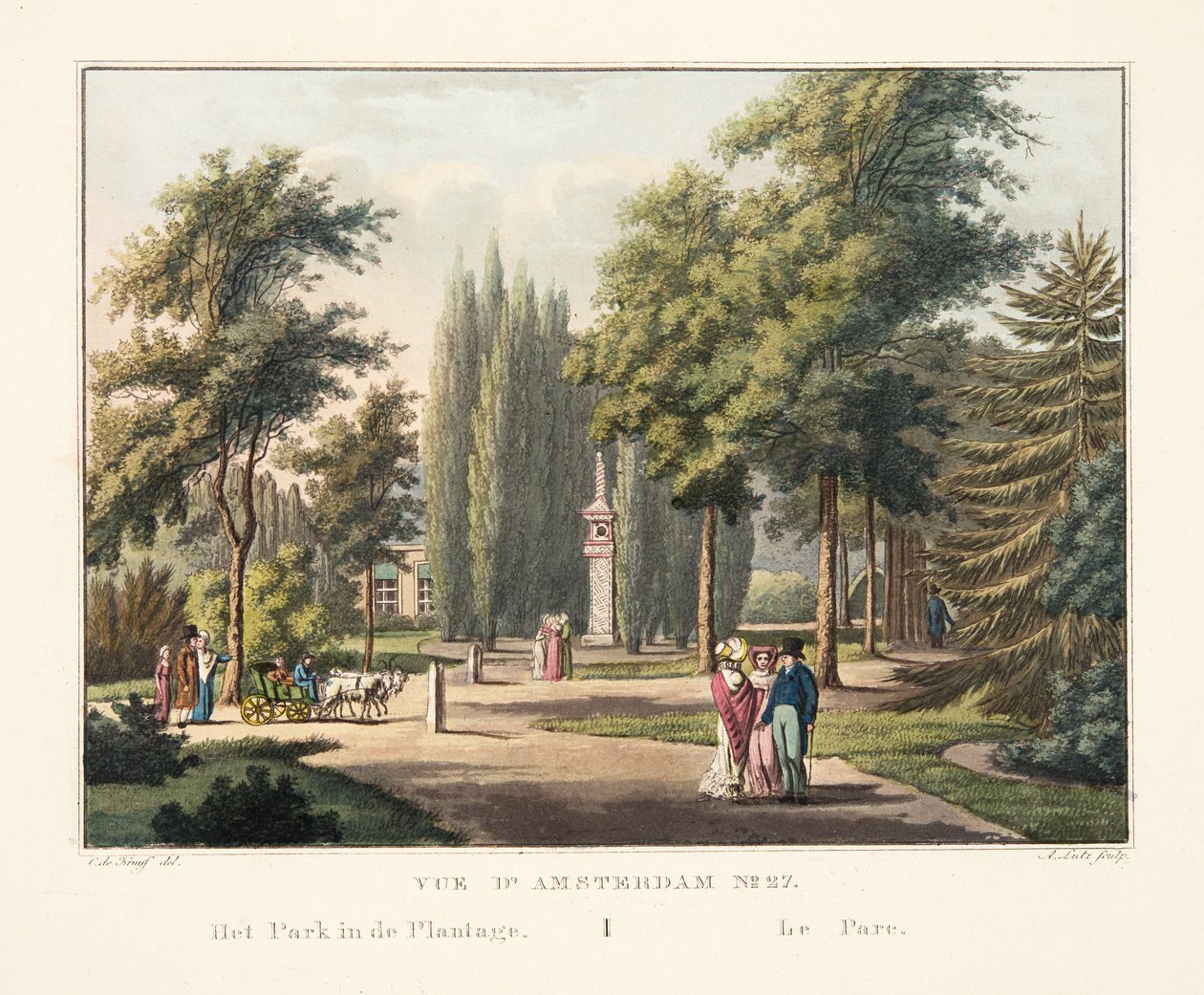 View of Amsterdam No.27. The Park in the Plantation. The Park, 1825 by Cornelis de Kruyff